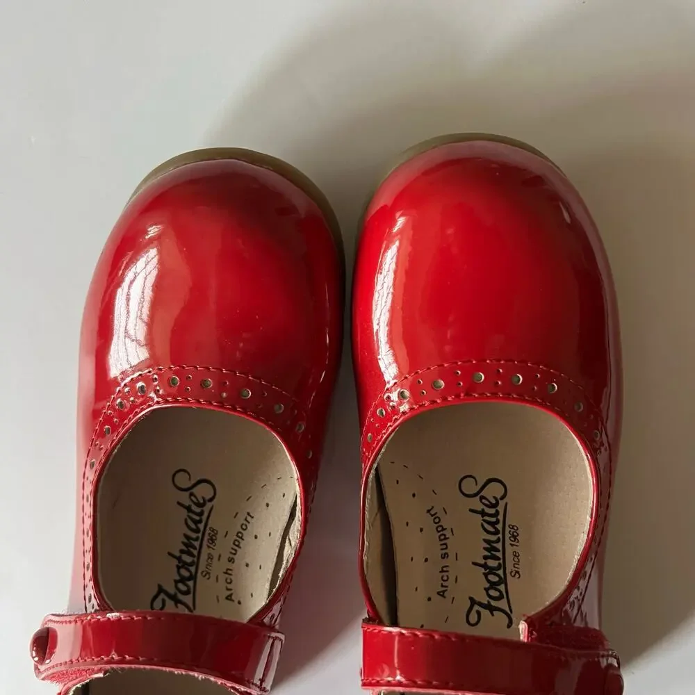 Footmates red patent leather Mary Janes